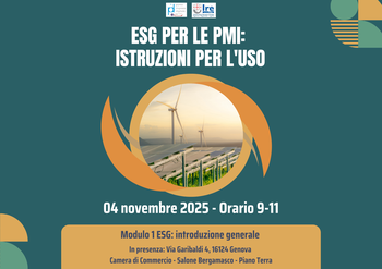 04 novembre - ESG per le pmi: istruzioni per l'uso - 1° lezione