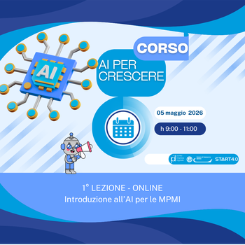 5 maggio - AI per Crescere: strumenti e applicazioni pratiche per migliorare i processi nelle imprese - 1° lezione