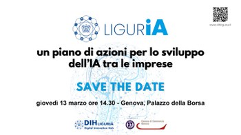 13 marzo LigurIA "Piano di azioni per lo sviluppo dell’IA tra le imprese"