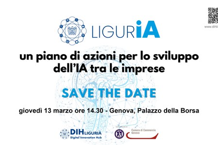 13 marzo LIGURiA "Piano di azioni per lo sviluppo dell’IA tra le imprese"