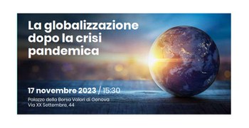 17 novembre a Palazzo della Borsa: La globalizzazione dopo la crisi pandemica