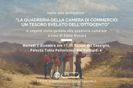 2 dicembre Conferenza “la Quadreria della camera di commercio: un tesoro svelato dell’ottocento”