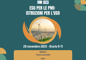 20 novembre - Modulo 6 Finanza sostenibile - 6° lezione