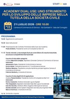 21 luglio - Academy Dual Use: uno strumento per lo sviluppo delle imprese nella tutela della società civile