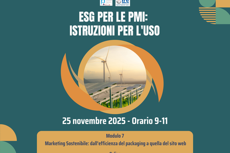 25 novembre - Modulo 7 Modulo 7 Marketing Sostenibile: dall'efficienza del packaging a quella del sito web - 7° lezione