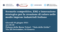 26 giugno 2025 - Scenario competitivo, ESG e innovazione strategica per la creazione di valore nelle medie imprese industriali italiane