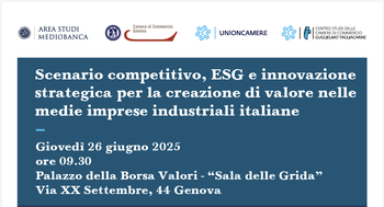 26 giugno 2025 - Scenario competitivo, ESG e innovazione strategica per la creazione di valore nelle medie imprese industriali italiane