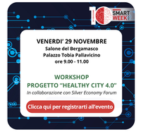 29 novembre Workshop del progetto “Healthy City 4.0”
