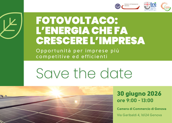 30 giugno - Fotovoltaico: l’energia che fa crescere l’impresa. Opportunità per imprese più competitive ed efficienti