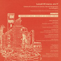 30 marzo Presentazione del volume di Carlo Ceschi “I monumenti della Liguria e la guerra 1940-45”