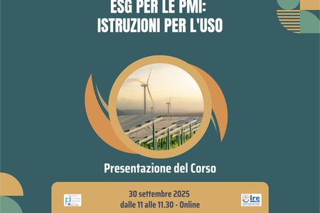 30 settembre 2025 - Presentazione Corso ESG per le PMI: istruzioni per l'uso