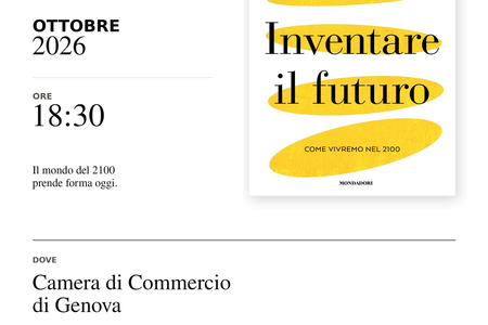 6 ottobre - presentazione del libro di Giorgio Metta: “Inventare il futuro. Come vivremo nel 2100”