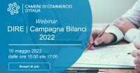 10 maggio 2022 - Webinar su DIRE, ambiente unico di compilazione pratiche: Campagna Bilanci 2022