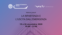 19 e 26 novembre - webinar "La ripartenza e l'uscita dall'emergenza"