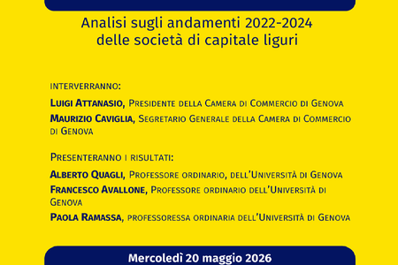 Liguria in bilancio - Presentazione dell'analisi sugli andamenti 2022-2024 delle società di capitale liguri