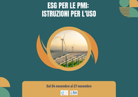 04 novembre 2025 - Nuova edizione del corso “ESG per le PMI: istruzioni per l’uso”