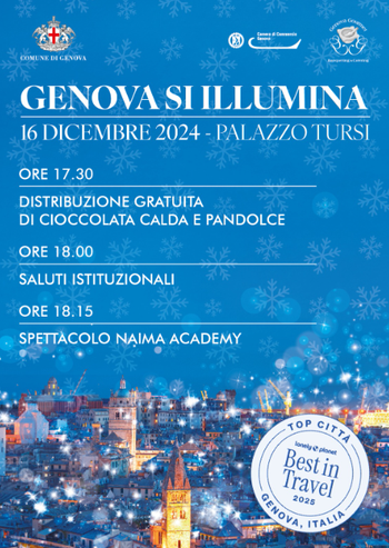 16 dicembre Genova si illumina a Palazzo Tursi