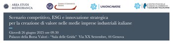 26 giugno 2025 - Scenario competitivo, ESG e innovazione strategica per la creazione di valore nelle medie imprese industriali italiane
