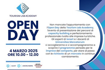4 marzo Open day Tourism Lab Academy per le imprese del turismo