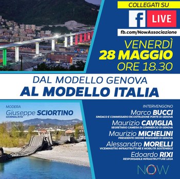28 maggio 2021 ore 18.30 - Evento online: "Dal modello Genova al modello Italia?"