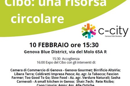 “Cibo, una risorsa circolare” venerdì 10 febbraio alle 15,30 Al Blue District