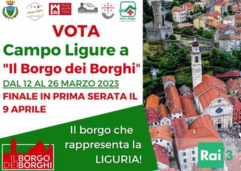 Fino  a domenica 26 marzo vota Campo Ligure nel contest il Borgo dei Borghi