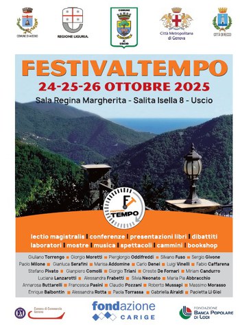 Dal 24 al 26 ottobre la seconda edizione di “FestivalTempo” Dal 24 al 26 ottobre la seconda edizione di “FestivalTempo”