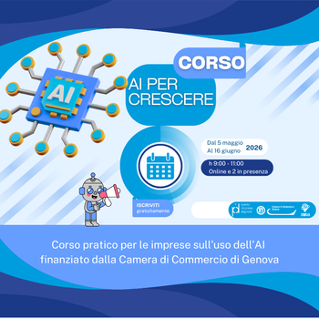 Corso AI per Crescere:  strumenti e applicazioni pratiche  per migliorare i processi nelle imprese