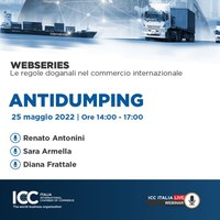 25 maggio 2022 - Webinar: Antidumping