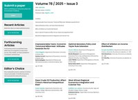 1  agosto 2025 - online la terza uscita di Economia Internazionale/International Economics