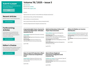 1  agosto 2025 - online la terza uscita di Economia Internazionale/International Economics