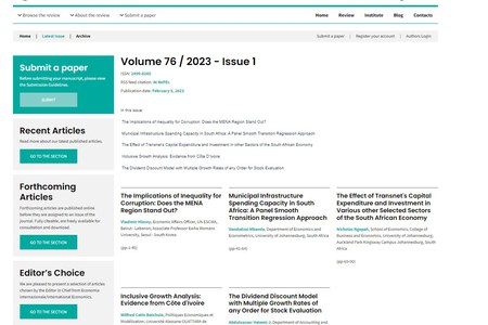 10 febbraio 2023 - online il primo numero di Economia Internazionale/International Economics