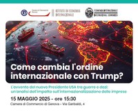 15 maggio Come cambia l'ordine internazionale con Trump?
