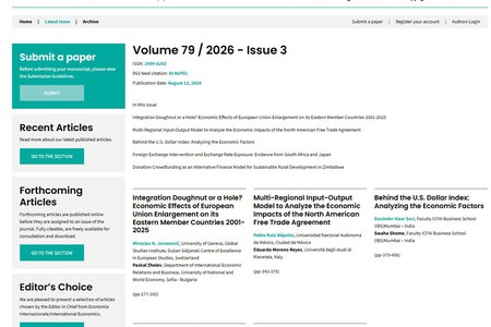 17 agosto 2026: online il terzo numero di Economia Internazionale/International Economics