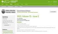 3 maggio 2022 - Il secondo numero di Economia Internazionale/International Economics è online