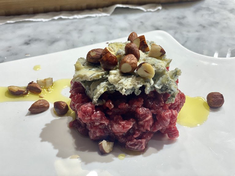 Tartare di Cabannina con il Blu di Cabannina