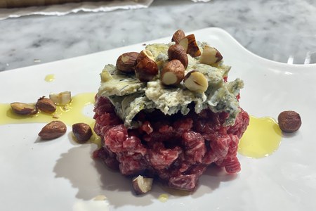 Tartare di Cabannina con il Blu di Cabannina